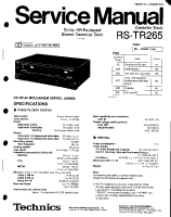 Technics - RSTR-265 - Service manual 